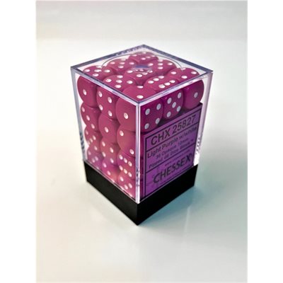 Chessex Dice: Opaque Light Purple/White 36D6