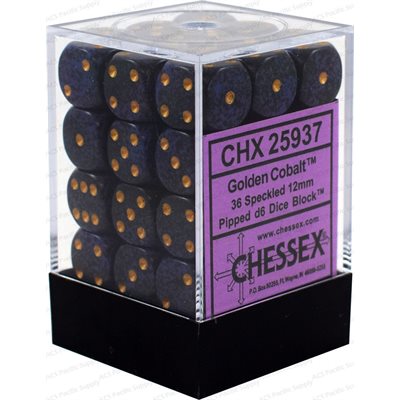 Chessex Dice: Speckled Golden Cobalt 36D6