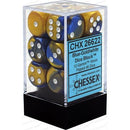 Chessex Dice: Gemini Blue-Gold/White 12D6