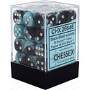Chessex Dice: Gemini Black-Shell/White 36D6