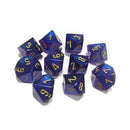 Chessex Dice: Borealis Royal Purple / Gold 10D10 Luminary