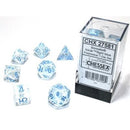 Chessex Dice: Borealis Icicle/Light Blue Polyhedral 7-die Set