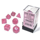 Chessex Dice: Borealis Pink/Silver Polyhedral 7-die Set