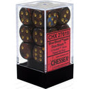 Chessex Dice: Scarab Blue Blood/Gold 12D6