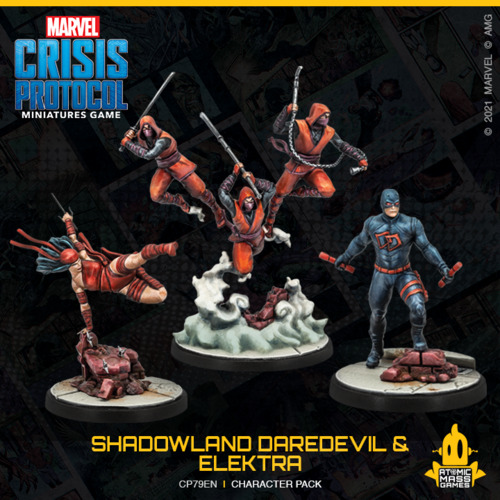 Marvel Crisis Protocol: Shadowland Daredevil & Elektra With Hand Ninjas