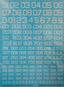 [MG][HG] Caution Number White 01 Decal