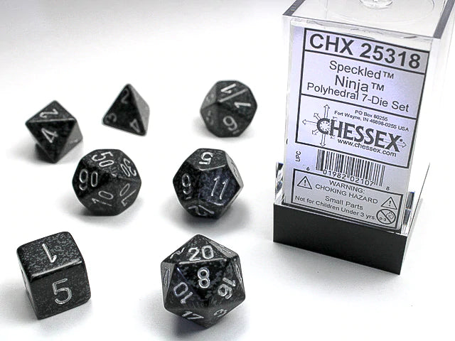 Chessex Dice: Speckled Ninja Polyhedral 7-die Set