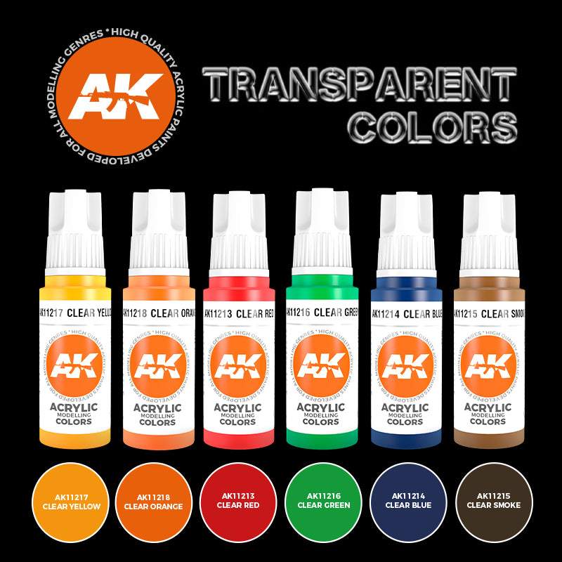 AK11758: Transparent Colors Paint Set