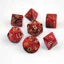 Chessex Dice: Vortex Burgundy/Gold Polyhedral 7-die Set