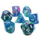 Chessex Dice: Festive Waterlily/White Polyhedral 7-die Set