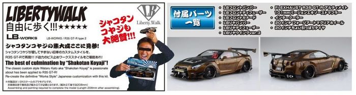 Aoshima 1/24 LB WORKS Nissan R35 GT-R type 2 Ver.1