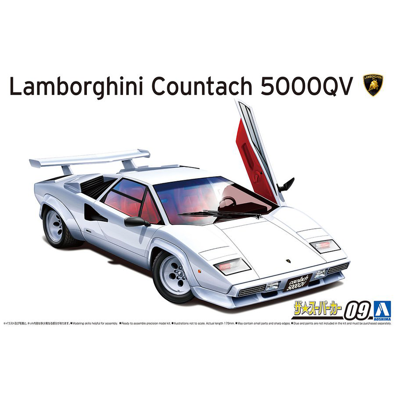 Aoshima 1/24 '85 Lamborghini Countach 5000QV