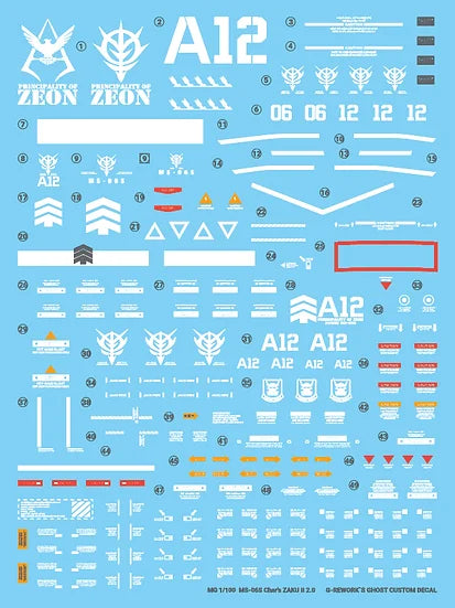 [MG] MS-06S Zaku II 2.0 Decal