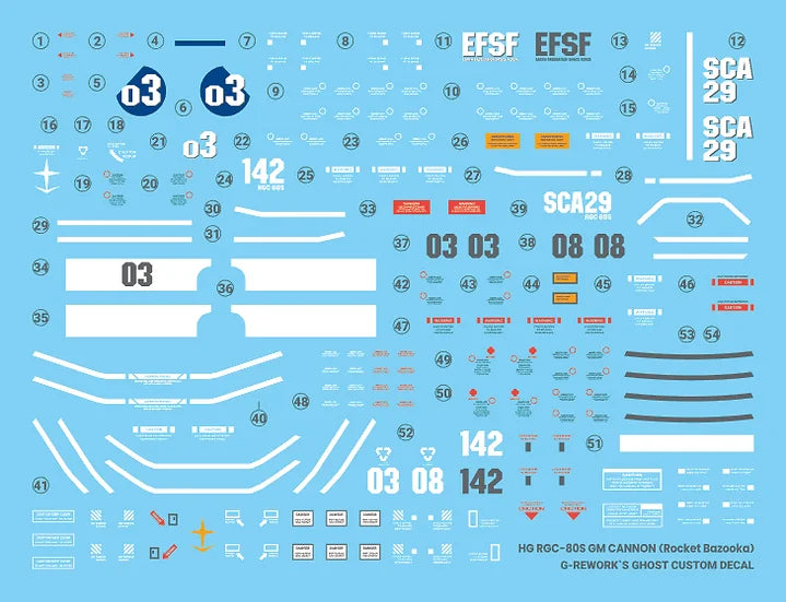 [HG] RGC-90S GM Cannon (Rocket Bazooka) Decal