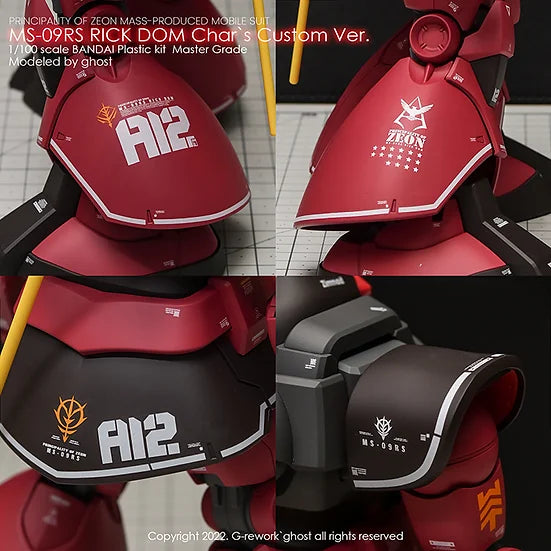 [MG] MS-09RS Rick Dom Char's Custom Ver. Decal