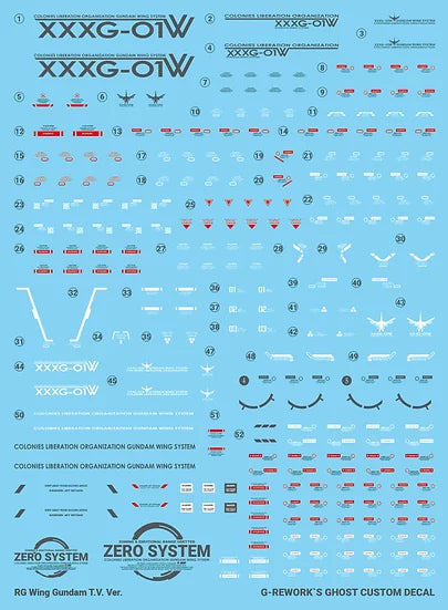 [RG] Wing Gundam TV Ver. Decal