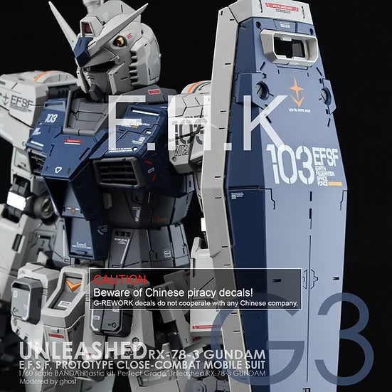 [PG] Unleashed RX-78-03 Gundam G3 Decal