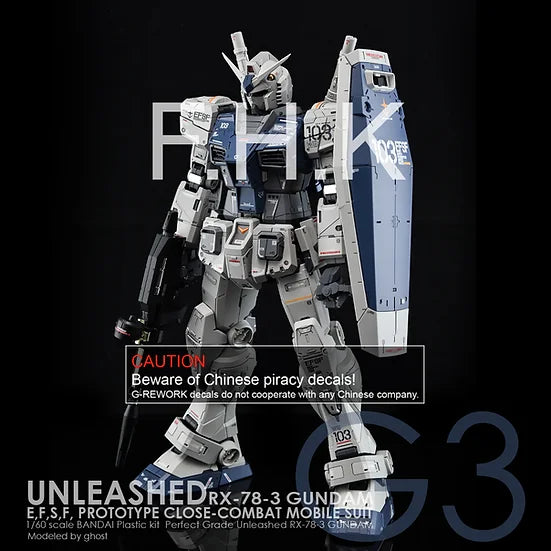 [PG] Unleashed RX-78-03 Gundam G3 Decal