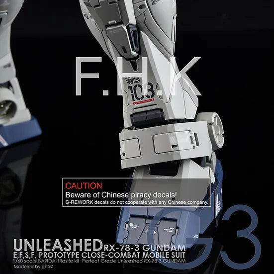[PG] Unleashed RX-78-03 Gundam G3 Decal