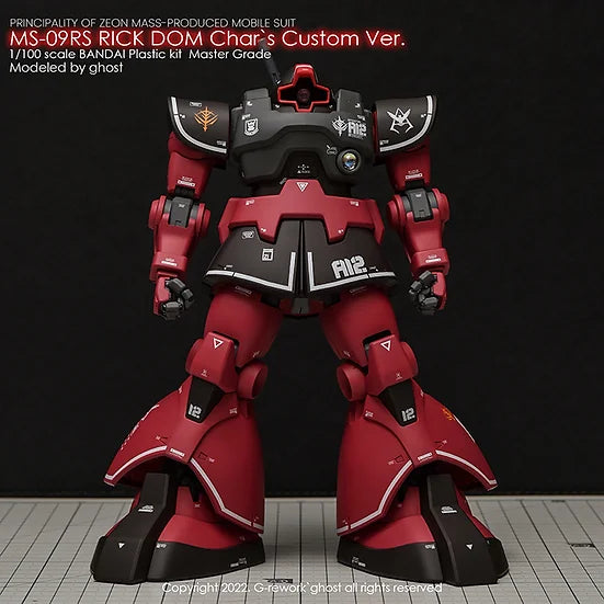 [MG] MS-09RS Rick Dom Char's Custom Ver. Decal