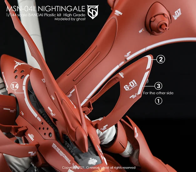 [HG] MSN-04II Nightingale Decal