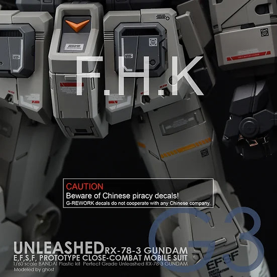[PG] Unleashed RX-78-03 Gundam G3 Decal