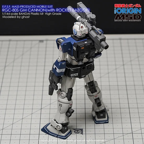 [HG] RGC-90S GM Cannon (Rocket Bazooka) Decal