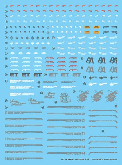 [MG] MGEX Strike Freedom Decal