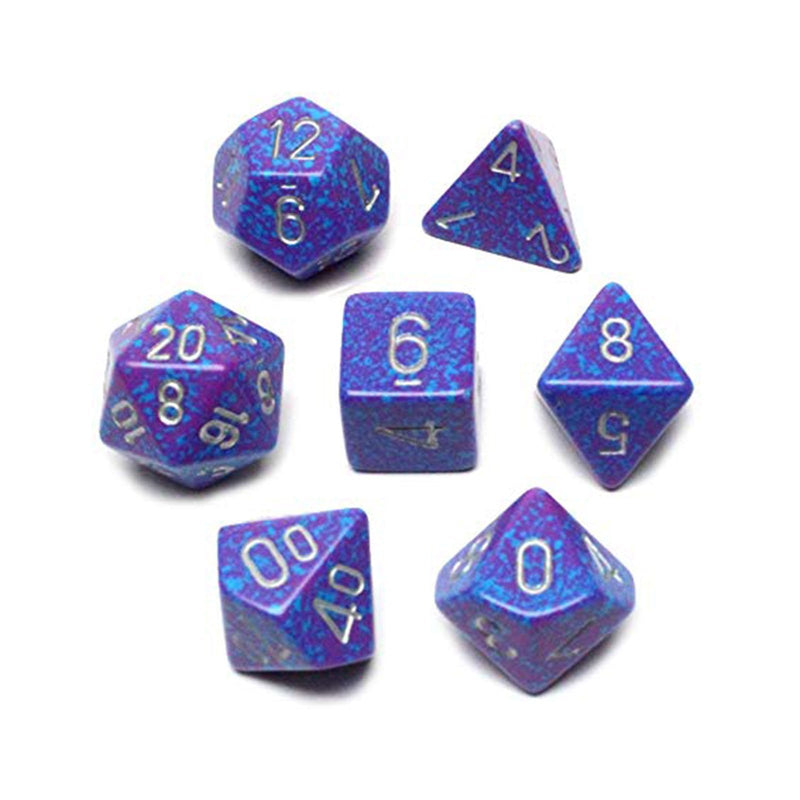 Chessex Dice: Speckled Silver Tetra Polyhedral 7-die Set