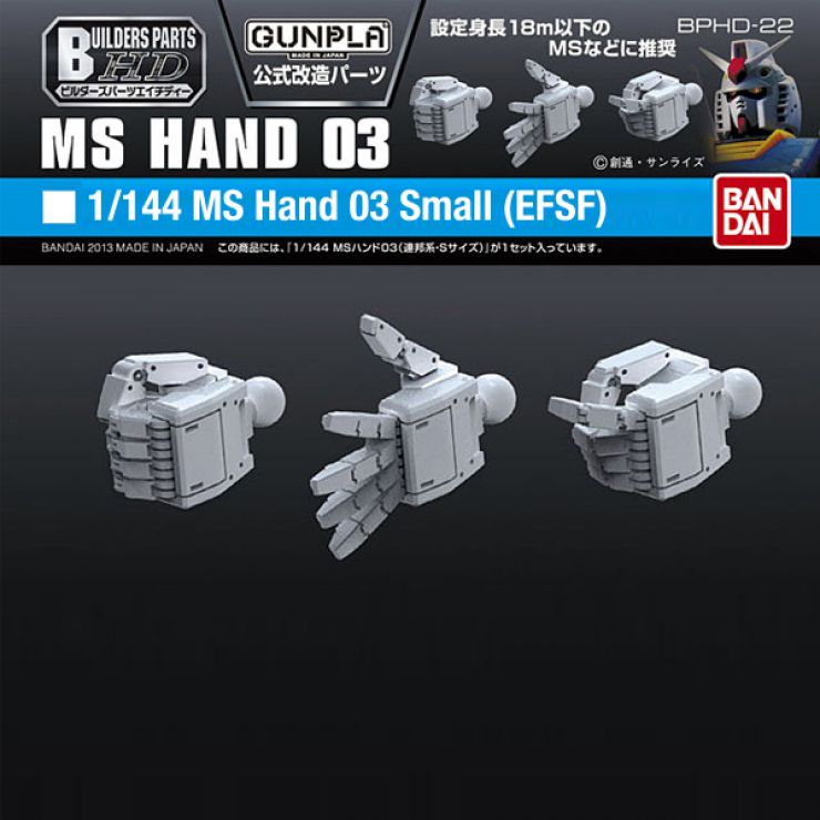 Gundam Builders Parts - HD 1/144 MS Hand 03 Small (EFSF)