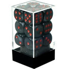 Chessex Dice: Velvet Black/Red 12D6