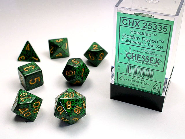 Chessex Dice: Speckled Golden Recon Polyhedral 7-die Set