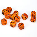 Chessex Dice: Vortex Orange / Black 12D6