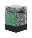 Chessex Dice: Gemini Black-Grey/Green 36D6