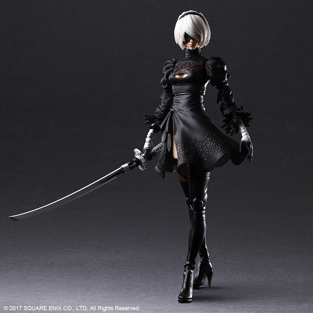NieR:Automata 2B フィギュア Play Arts Kai Amazon | ニーア オートマタ PLAY ARTS改 PVC製 塗装済み可動