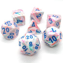 Chessex Dice: Festive Pop Art/Blue Polyhedral 7-die Set