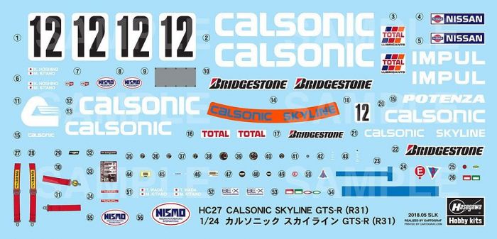 Hasegawa Calsonic Skyline Gts-R (R31) HC27