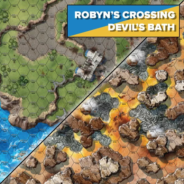 Battletech: Neoprene Battle Mat - Battle of Tukayyid (Robyn's Crossing / Devil's Bath)