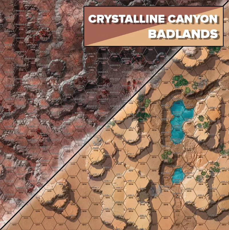 Battletech: Neoprene Battle Mat - Alien Worlds (Crystalline Canyon / Badlands)