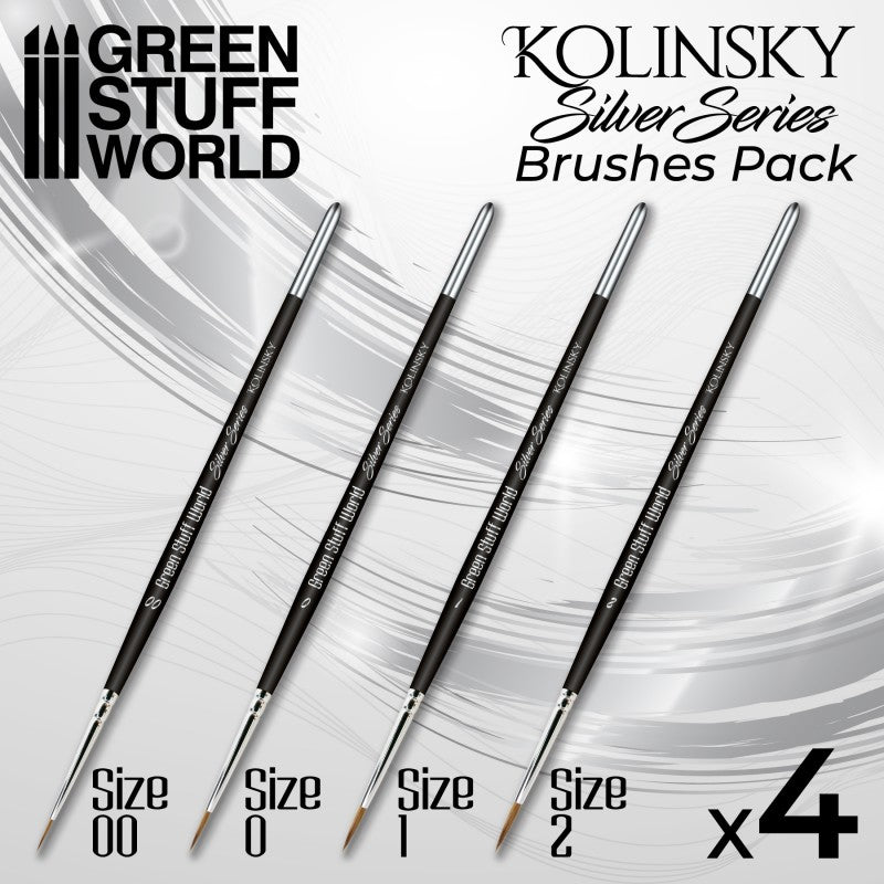 GSW: Silver Series Kolinsky Brush Set